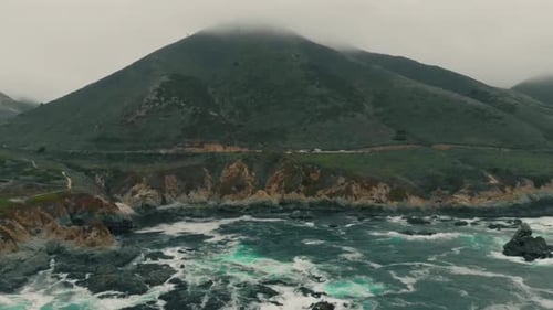 Coastal Wonders in View: Admiring the Big Rocks by the Beach Road 4K