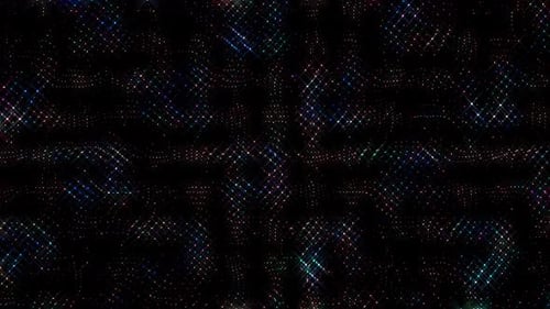 Dynamic Shimmering Particle Grid Abstract Background Loop
