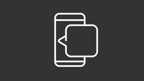 Animated Reaction White Line Icon