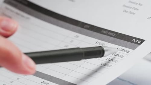 Closeup of Paper Blank Loan Repayment calculationMortgage Payment Sheet Schedule Loan Fee Business