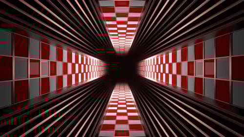 Red And White Neon Screen Tunnel Background Vj Loop In 4K