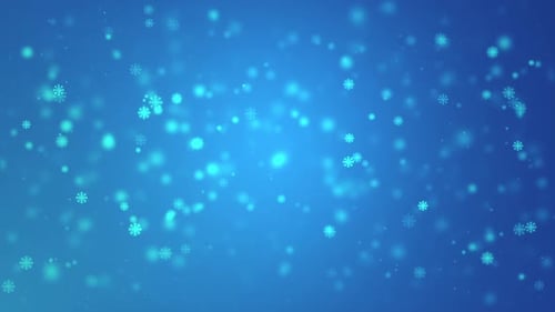 Modern Winter Snowflakes Falling Loop Background