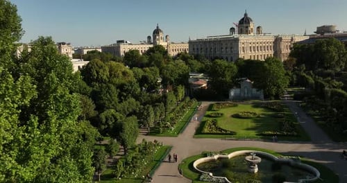 Aerial View of Maria Theresia Monument and Museums Quartier Maria Theresien Platz Art History