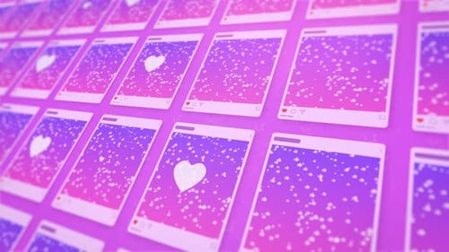 Instagram Posts Animation Purple Seamless