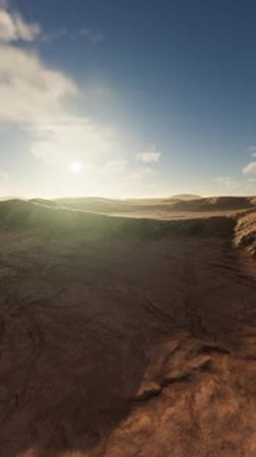 The View of Rock Formations in Wadi Rum Desert