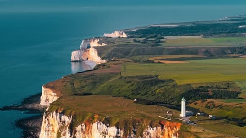 Elephant Cliff in Etretat Commune / Normandy
