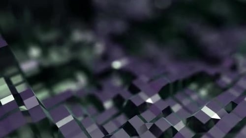 Fondo de cubos 3D morado y negro