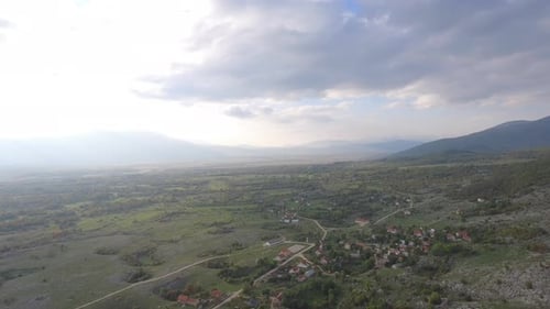 Mountain Village At Sunrise