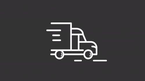 Animated Transportation Vehicle Line Art Icons Reveal