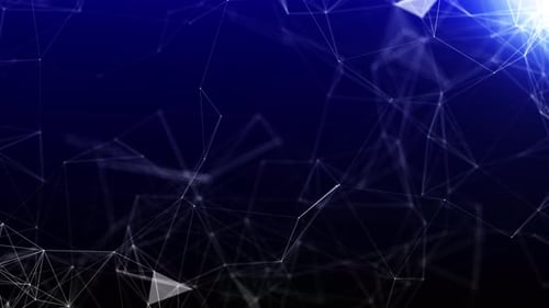 Digital Blue Background With Dots And Lines