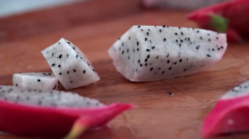 Cutting Dragonfruit, Slow Motion, Shot On Phantom Flex 4k
