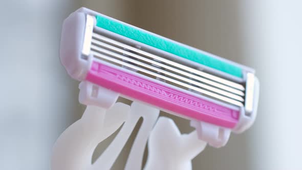 Disposable Razor Moving Sideways During Presentation, People Stock ...