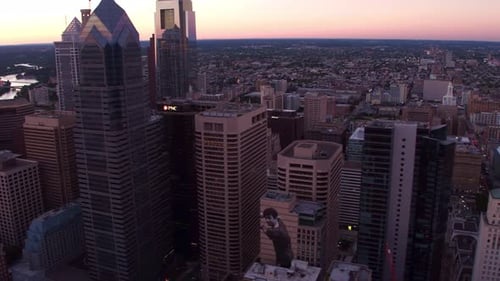 Circa-2016, Aerial View of Philadelphia, Pennsylvania Aerial