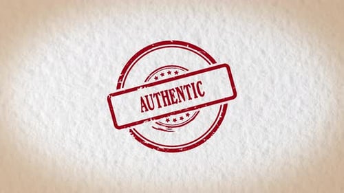 Authentic Rubber Stamp Reveal Animation