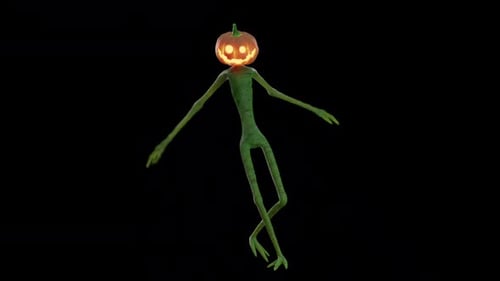 Animated Dancing Jack-o'-Lantern Character for Halloween
