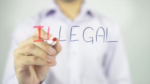 Illegal, Writing on Screen