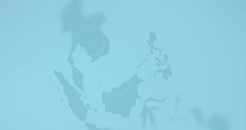 Mapa en blanco del sudeste asiático