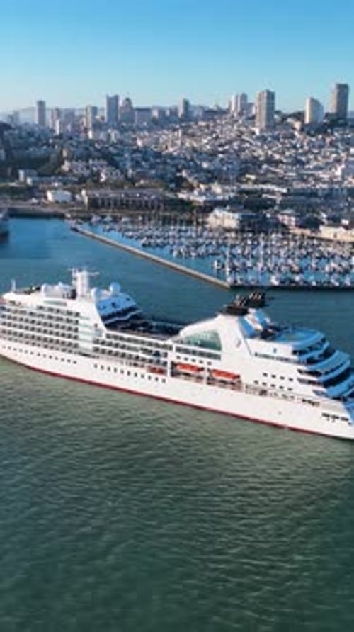 Cruise Ship at San Francisco in California United States.