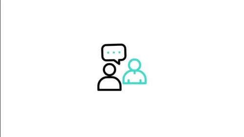 Minimalist Dialogue Icons with Chat Bubble Animation