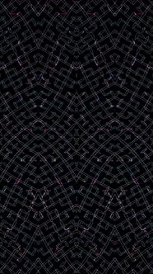 3D animation vertical beautiful video colorful abstract bright light energy 4K of smooth lines waves
