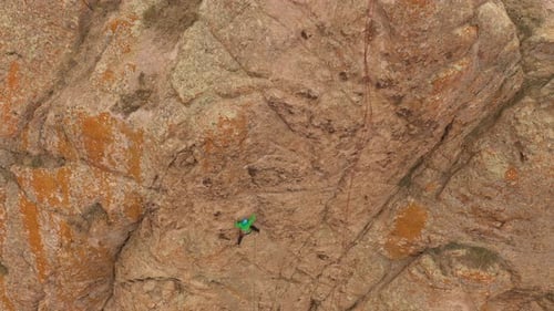 Man Climber Rock Climbing