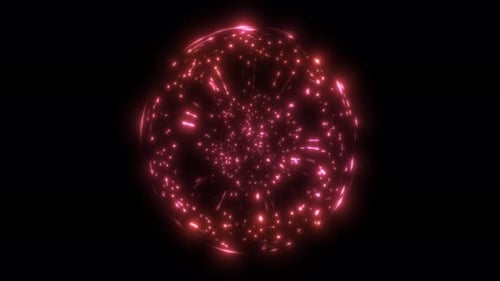 Glass round shiny transparent red energy magic glowing bright sphere abstract background