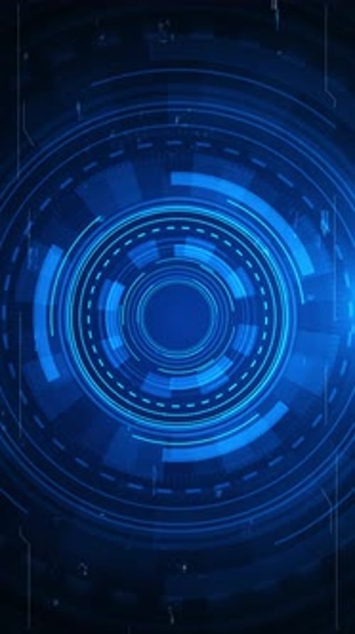 Futuristic Blue HUD Circle Technology Animation