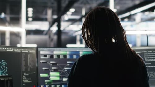 Data Center System Administrator Using Node Tree Software to Analyze Datasets