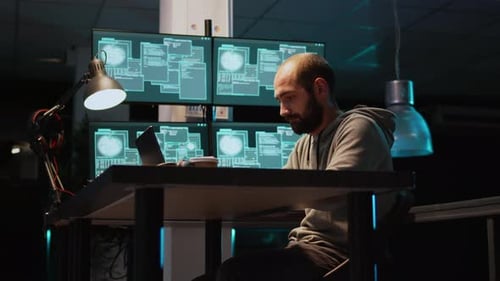 Cyber Scammer se sente feliz por hackear o sistema de segurança