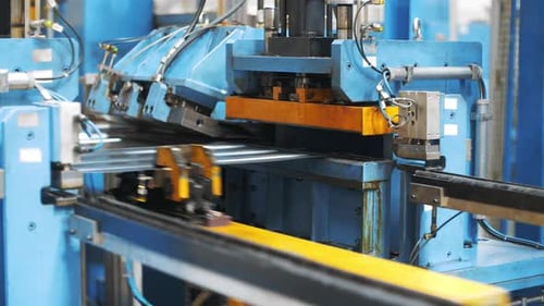 Automatic Equipment Production Metal Parts for Washing Machine. Robotic Machine Manufacturing Detail