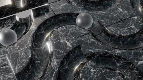 Looping Spheres 3D Satisfying Animation