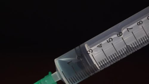Syringe CloseUp Image for Medical Use and General Healthcare Purposes and Applications