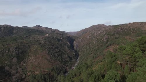 Beautiful Nature Landscape from National Park of Gerês in Portugal Aerial View 11