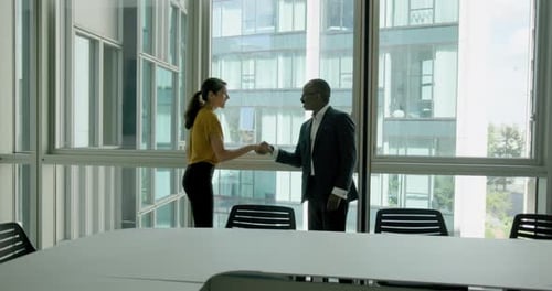 Business People Handshake in the Office board room for Meeting