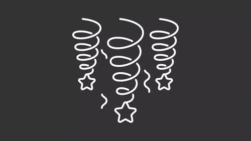 Animated Line Art Hanging Celebration Decorations