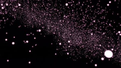 Kosmische runde kleine Partikel auf dem Milchstraßenhintergrund