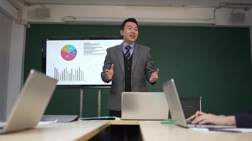 Employees are meeting at office.