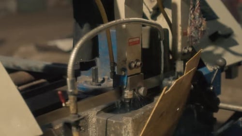 Water-cooled CNC cutting in Metalworks Factory, Ukraine.