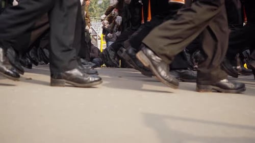Foot Shot of Indian Army Marching on Republic Day Parade