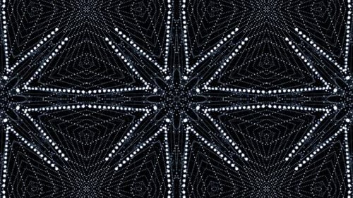 Dynamic White Particle Kaleidoscope Grid Background Loop