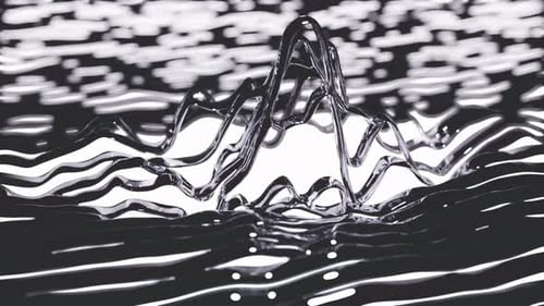 Black And White Displaced Bands Background Loop Animation In 4K