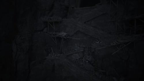 Dark Rocky Cave Journey Cinematic Background