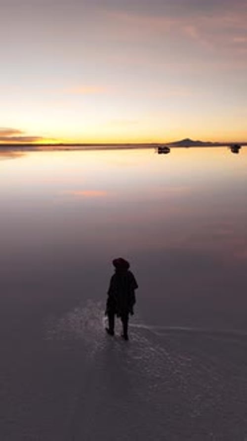 Vista aérea del Salar de Uyuni, Bolivia.