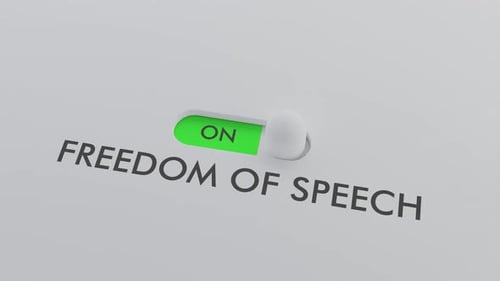 Turning Switch From OFF to ON The Freedom Of Speech Switch