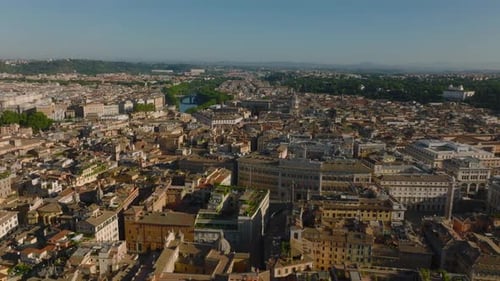 Aerial View of Buildings in Historic City Centre