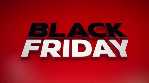 Black friday 3d motion text animation