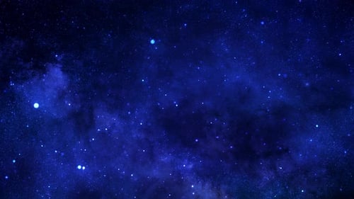 Abstract space background. Flying through stars and blue nebula in space. galaxy and milky way
