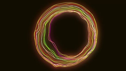 Glowing circle line abstract background