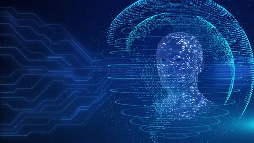 Future Human Artificial Intelligence Brain Animation Futuristic Human Brain Interface Concept