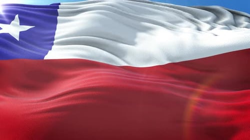 Realistische Flagge von Chile vergrößern 4K